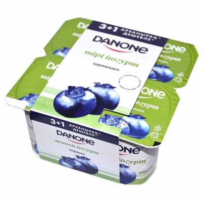 Йогурт Danone черника 2,5% 4*120гр
