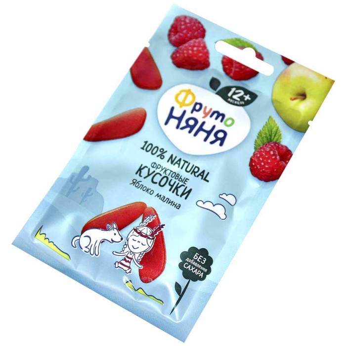 Кусочки фруктовые Фруто Няня Кусочки яблоко-малина 15гр м/у