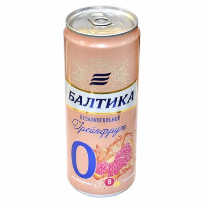 Напиток пивной Балтика 0 грейпфрут 0,33л ж/б