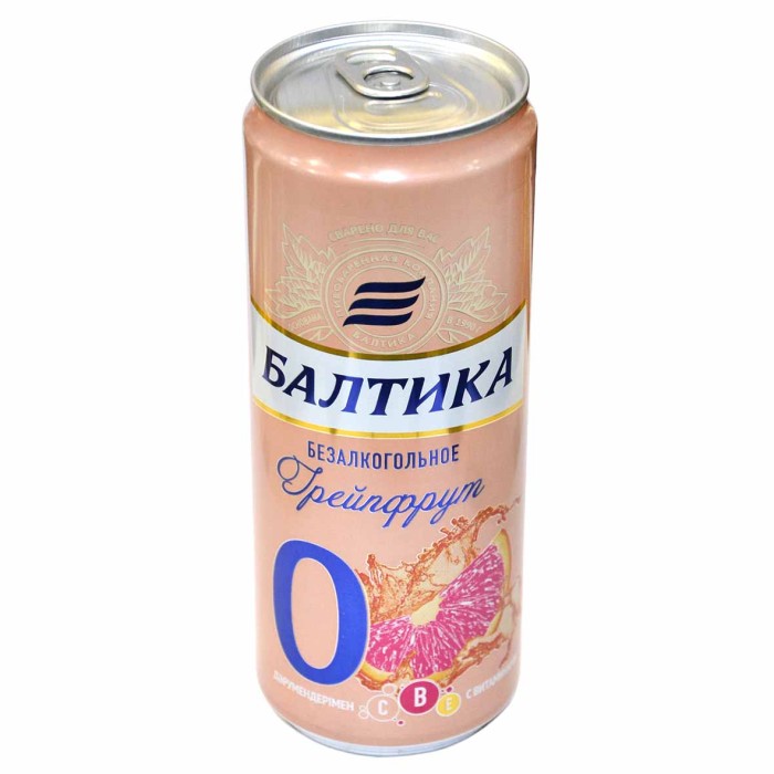 Напиток пивной Балтика 0 грейпфрут 0,33л ж/б