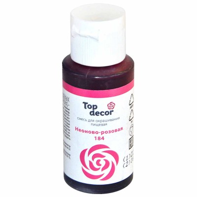 Смесь Top decor  для окрашивания Неоново-розовая 30гр м/у