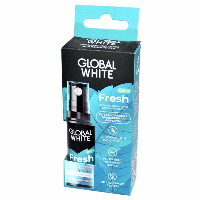 Спрей для полости рта Global White Fresh 15мл пэт