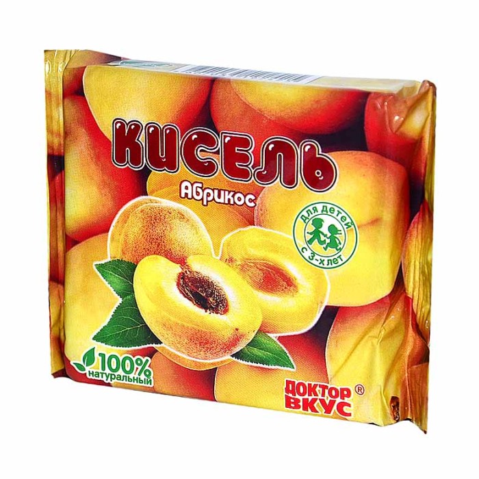 Кисель Доктор вкус абрикос 200гр брикет