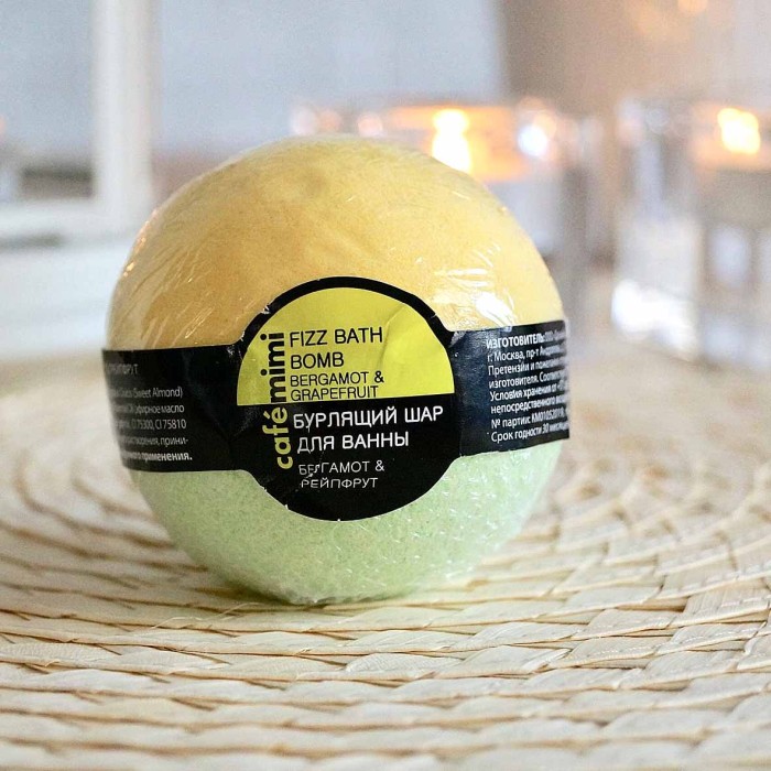 Шар бурлящий Café Mimi Бергамот и грейпфрут 120гр