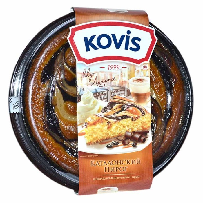 Пирог Kovis бисквит латте-карамель 400гр