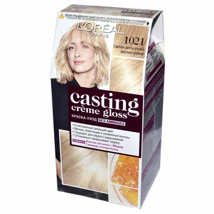 Краска для волос Loreal Casting creme gloss 1021 Светло-русый пепельный к/у