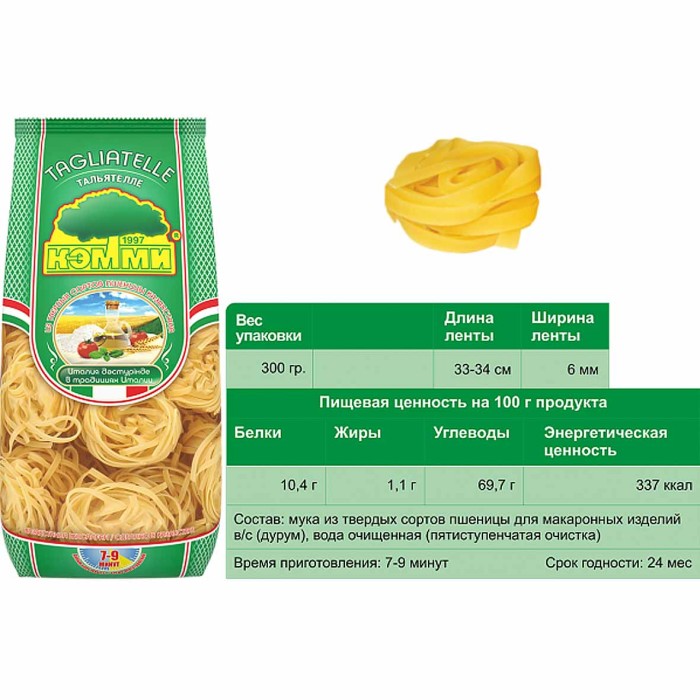 Макароны Кэмми Тальятелле №7 250гр м/у