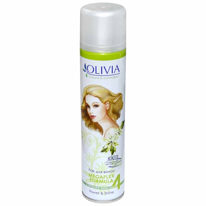 Лак для волос Olivia сильной фиксации с экстрактом зеленого чая 250мл ж/б