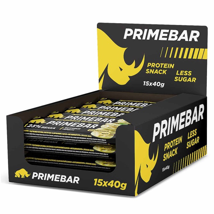 Батончик Primebar фисташковый крем протеиновый 40гр м/у