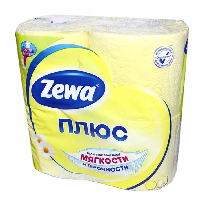 Бумага туалетная Zewa Плюс Camomile 2сл 4рул м/у