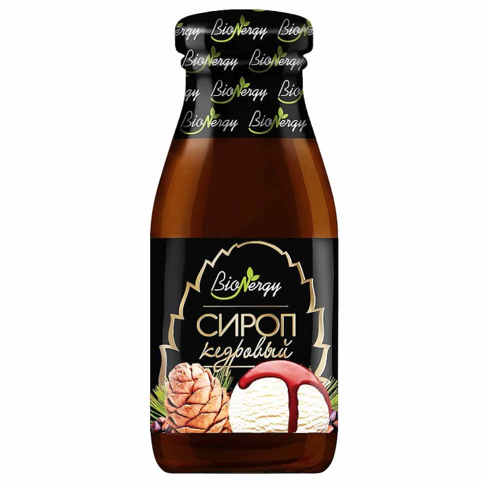 Сироп BioNergy кедровый 200мл ст/б
