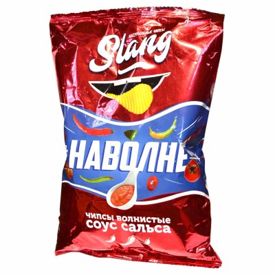 Чипсы Slang волнистые вкус соус сальса 120гр м/у