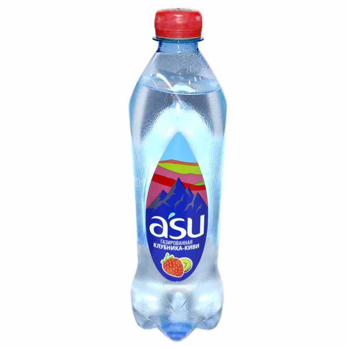 Вода A’su клубника-киви газ 0,5л пэт