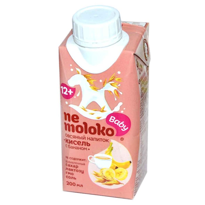 Напиток овсяный Nemoloko кисель с бананом+витамины с 12мес 200мл т/п