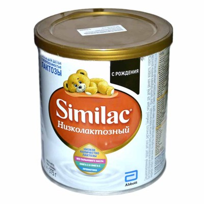 Смесь Similac низколактозный молочная с 0мес 375гр ж/б