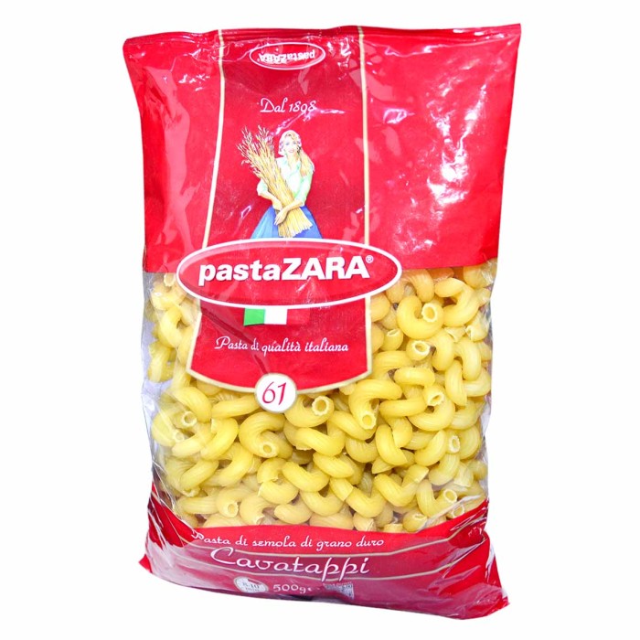 Макароны Pasta Zara №61 рожок витой 500гр м/у