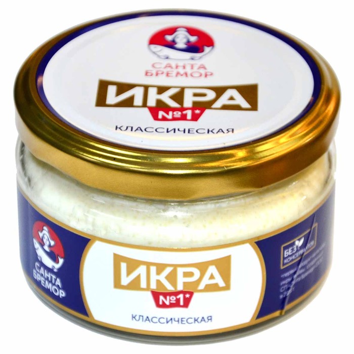 Икра Санта Бремор №1 мойвы классическая 180гр ст/б