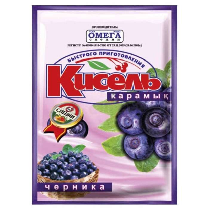 Кисель Омега черника 90гр м/у