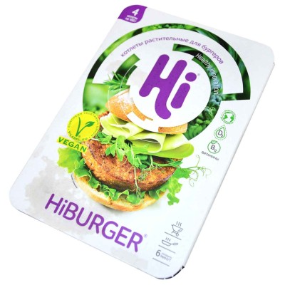 Котлеты Hi Burger растительные для бургеров 400гр лоток