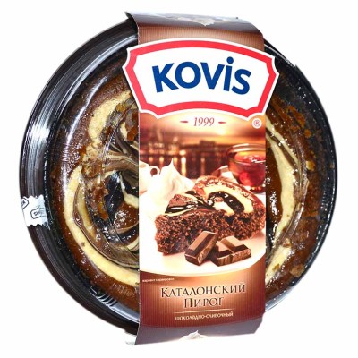 Пирог Kovis бисквит шоколадно-сливочный 400гр