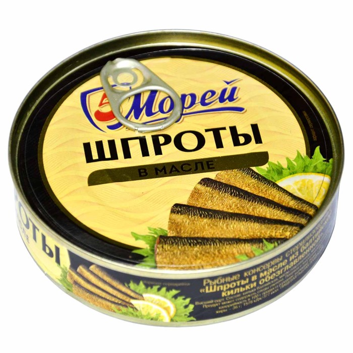 Шпроты 5 морей из салаки в масле 160гр ж/б ключ