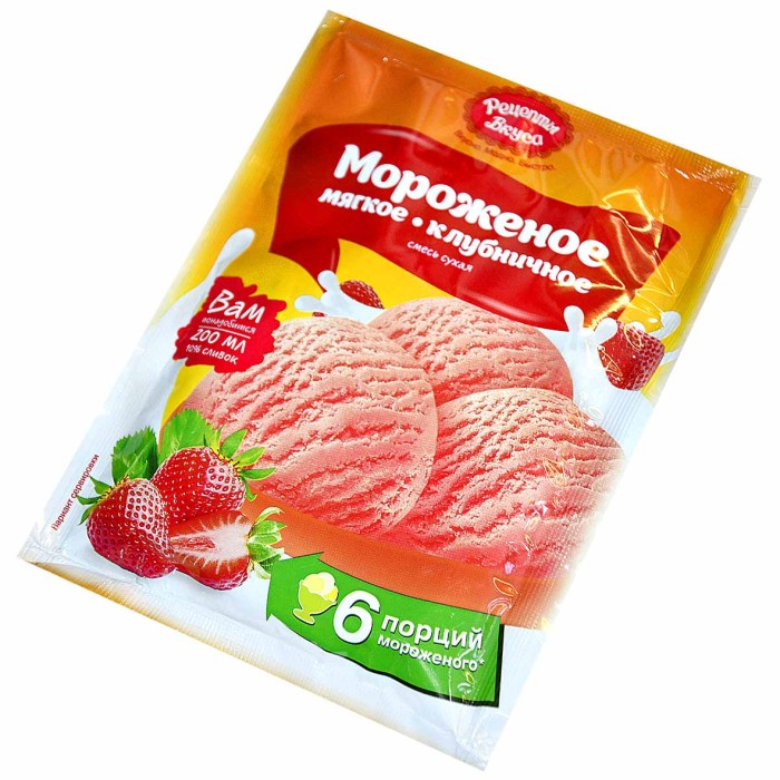 Мороженое Рецепты вкуса клубничное 65гр м/у