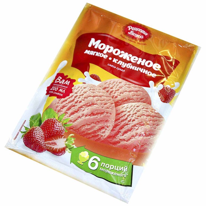Мороженое Рецепты вкуса клубничное 65гр м/у