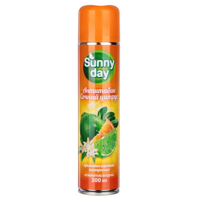 Освежитель воздуха Sunny Day Антитабактериальный сочный цитрус 300мл ж/б