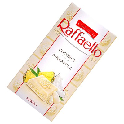 Шоколад Raffaello Белый с миндалем и ананасом 90гр м/у