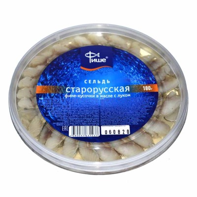 Сельдь Фише Старорусская филе-кусочки в масле 180гр пэт