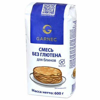Смесь для блинов Гарнец без глютена 600гр м/у