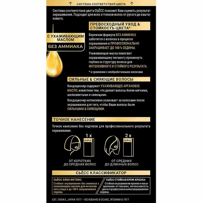 Краска для волос Syoss Oleo Intense 4-50 Графитовый каштан 110мл к/у