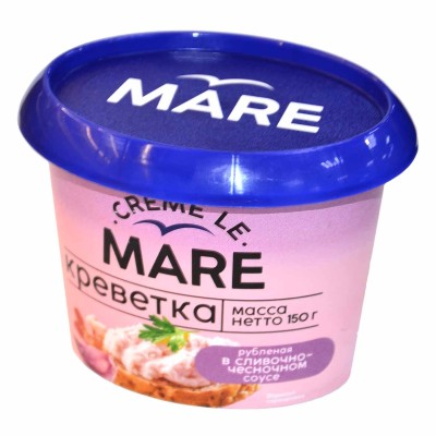 Креветка Балтийский Берег рублен в сливочно-чесночном соусе 150 гр пэт