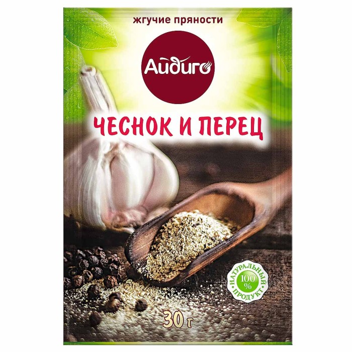Приправа Айдиго Чеснок и перец 30гр м/у
