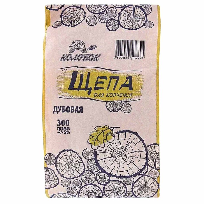 Щепа для копчения Колобок Дуб 300гр м/у