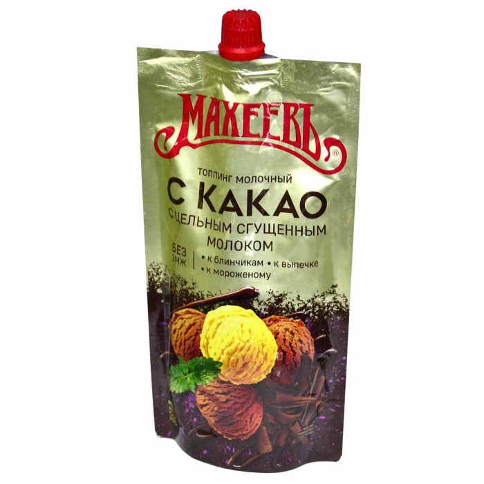 Топпинг Махеевъ молочный с какао 300гр м/у