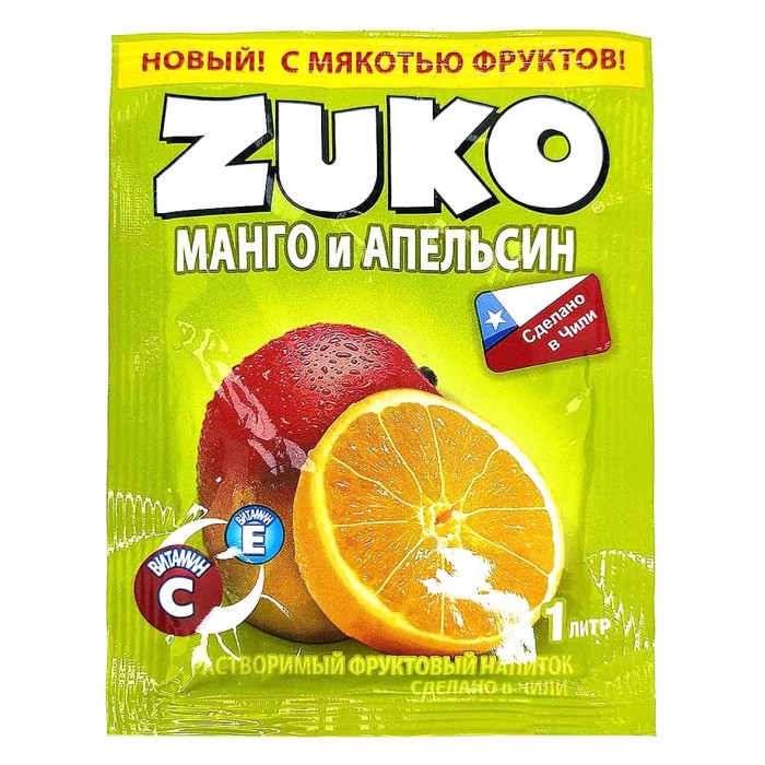 Напиток растворимый Zuko Манго-апельсин 25гр м/у