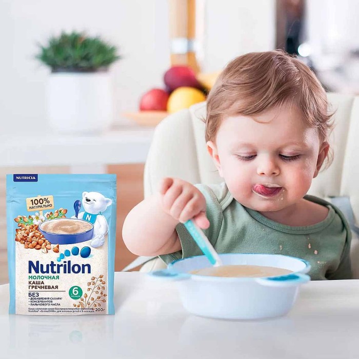 Каша Nutrilon гречневая молочная с 6мес 200гр д/п