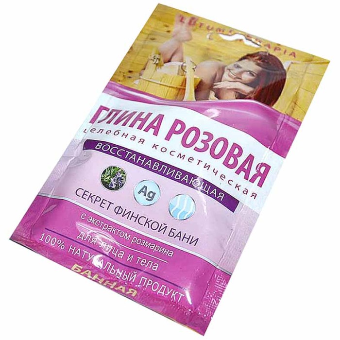 Глина для лица Lutumterapia Омолаживающая розовая с экстрактом розмарина 60гр м/у