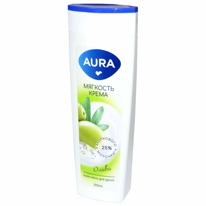 Крем-гель для душа Aura Олива 390мл пэт
