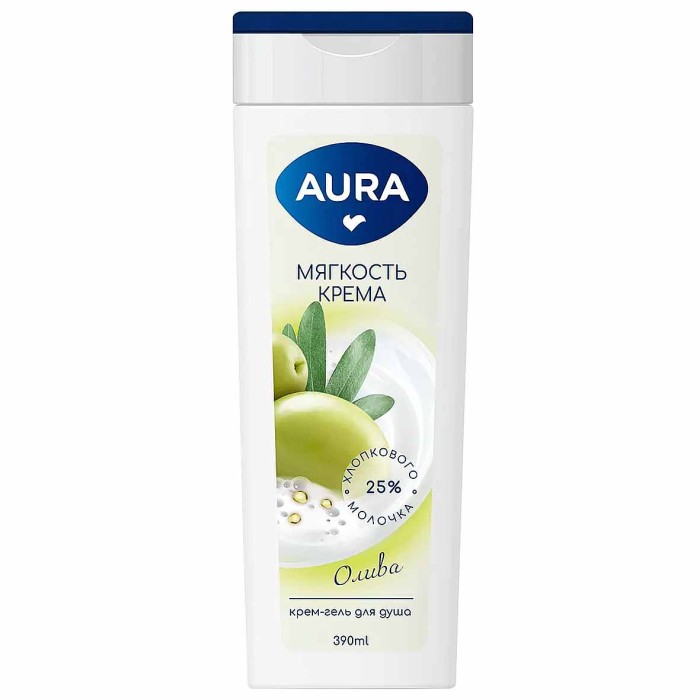 Крем-гель для душа Aura Олива 390мл пэт
