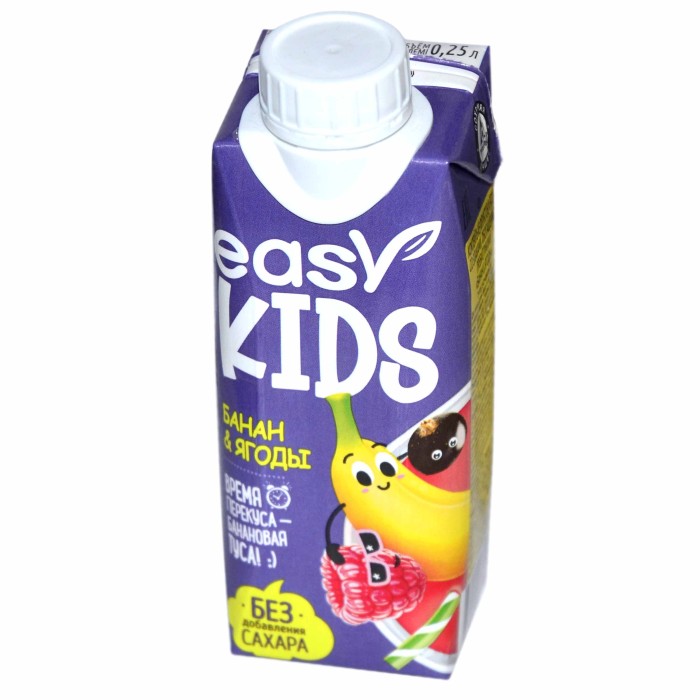 Коктейль Easy Kids банан и ягоды со злаками 250мл т/п