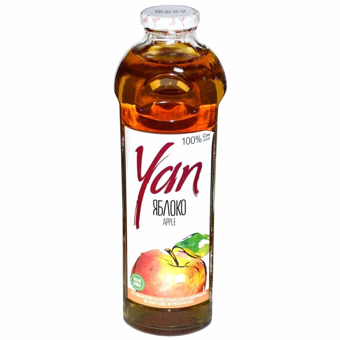 Сок Yan Яблочный 0,93л ст/б