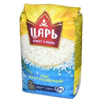 Крупа рис Царь круглозерный 800гр м/у