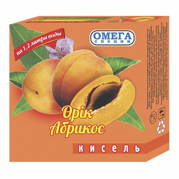 Кисель Омега абрикос 170гр м/у