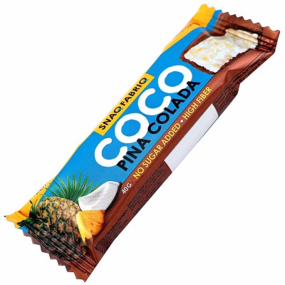 Батончик глазированный Bombbar SNAQ FABRIO COCO Ананас 40гр