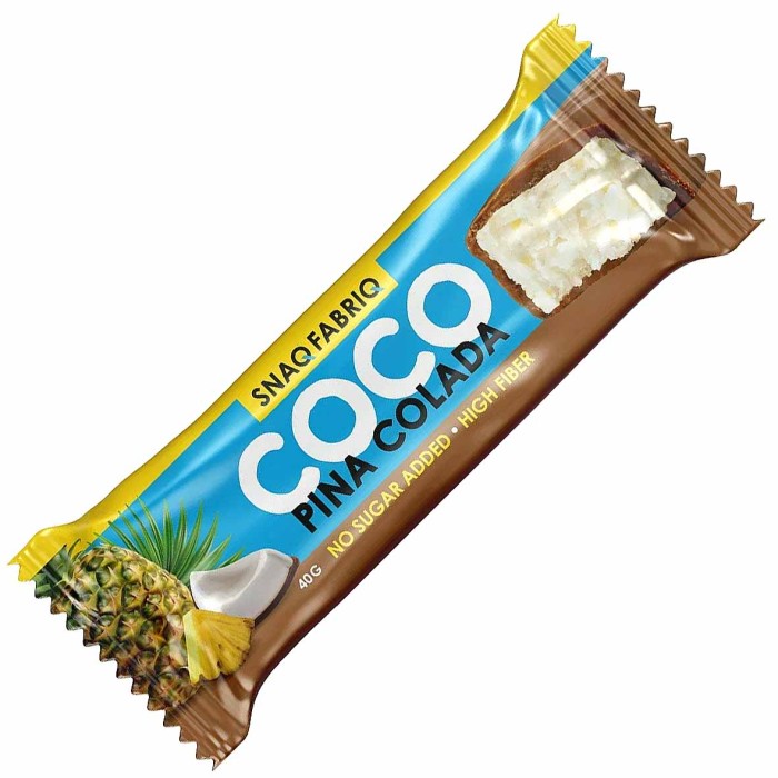 Батончик глазированный Bombbar SNAQ FABRIO COCO Ананас 40гр