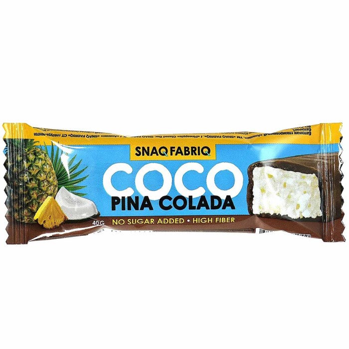 Батончик глазированный Bombbar SNAQ FABRIO COCO Ананас 40гр