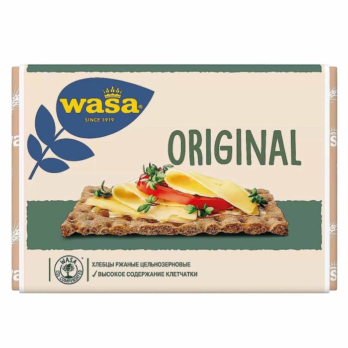 Хлебцы Wasa Original ржаные 275гр м/у