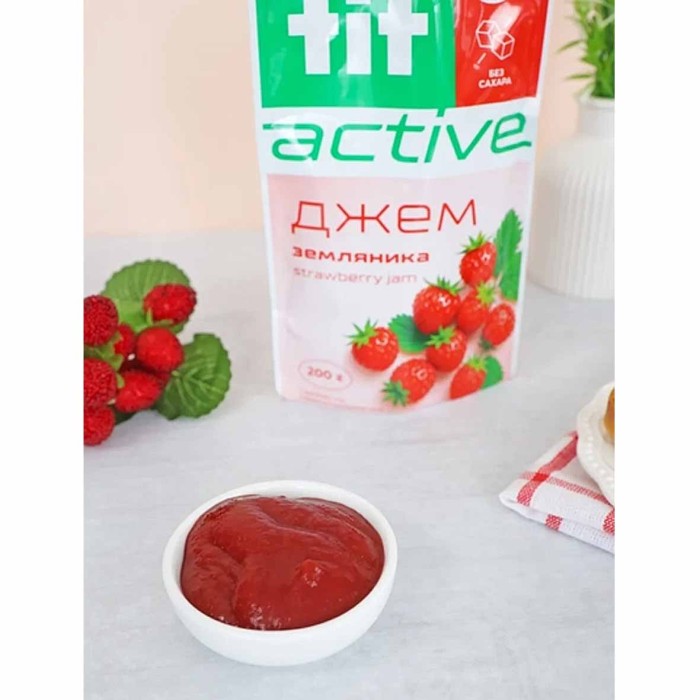 Джем FitActive Земляника 200г д/п